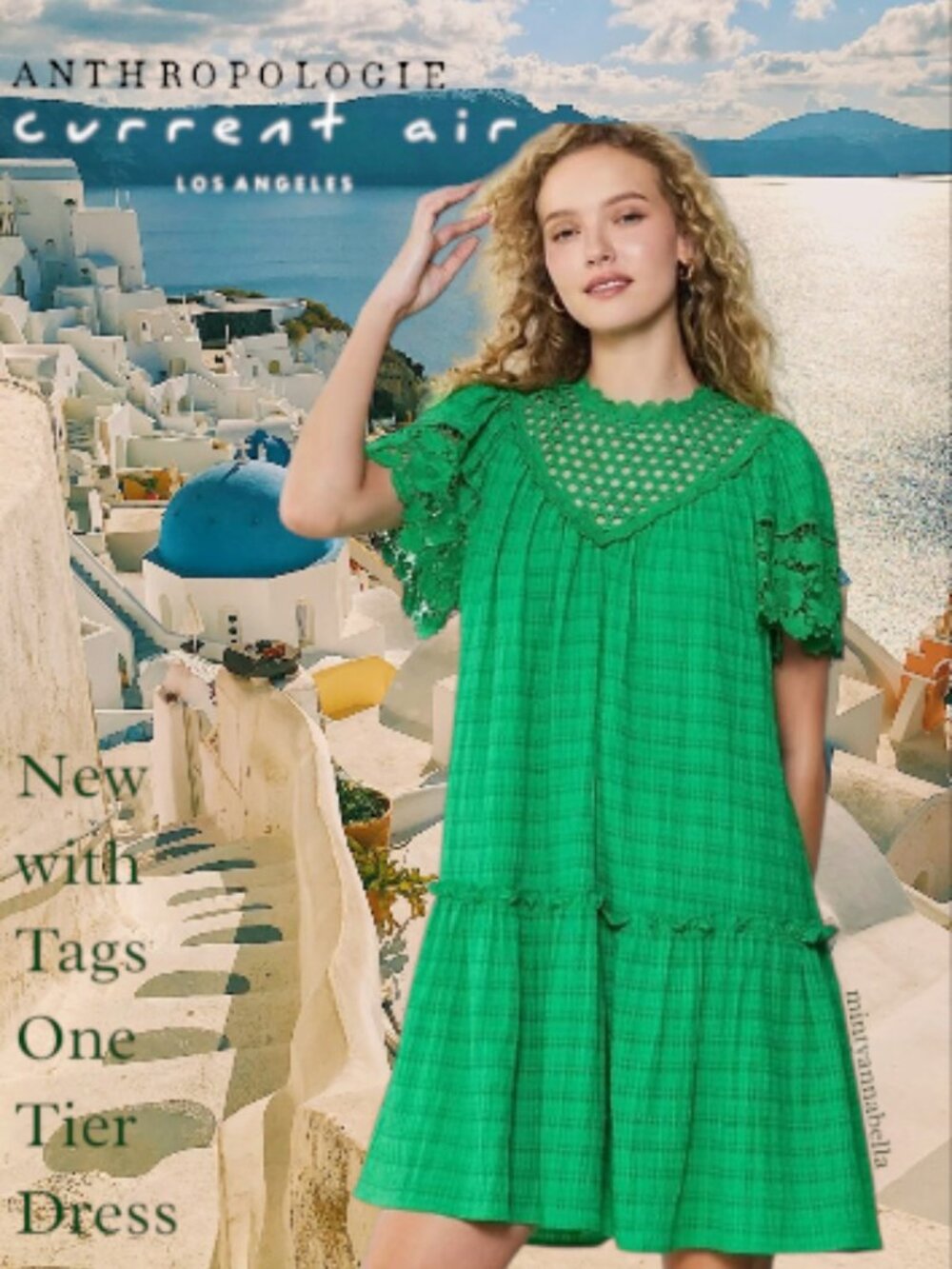 Current Air Lace Detail One Tier Dress
